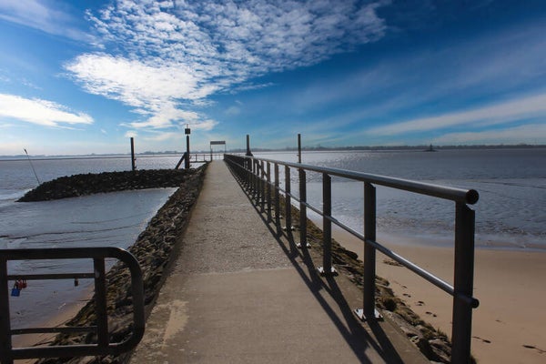 Kunstdruck: (MA 194) Elbe Steg