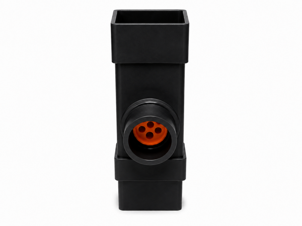 65mm square Rainwater Diverter (Black)