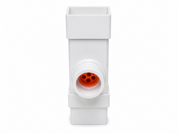 65mm Square Rainwater Diverter (white)