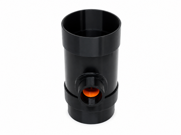 110mm round Rainwater Diverter (Black)
