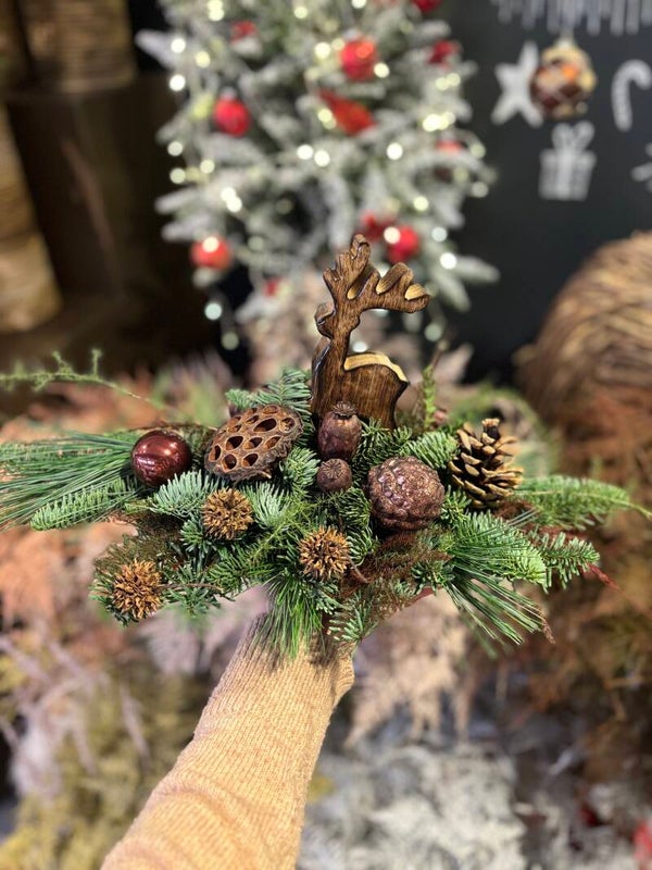 Kerststuk bruin