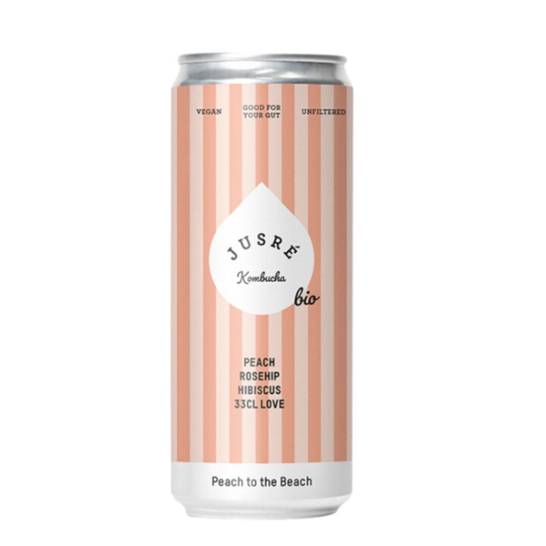 JUSRE KOMBUCHA "PEACH TO THE BEACH"