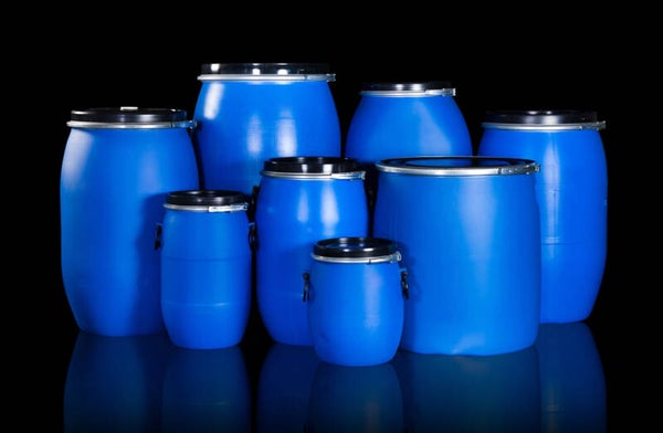 Nieuwe kunststof dekselvaten van 30L tot 200L