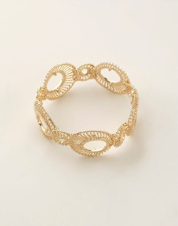 Golden Halo Filigree Stretch Bracelet