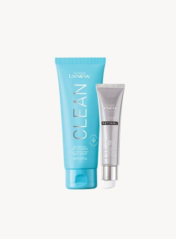Anew Clinical Line Eraser & LXNEW Clean Gel Cleanser 2-Piece Set