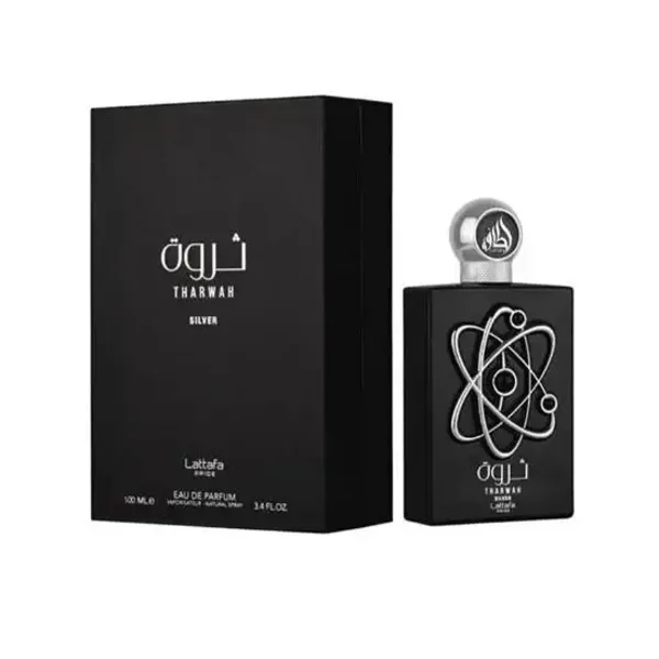 Lattafa Pride Tharwah Silver Eau De Parfum 3.4 Oz.