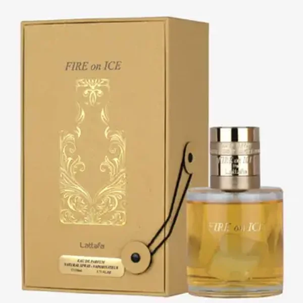 Lattafa Fire On Ice Eau De Parfum 3.7 Oz.