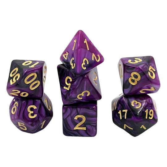 Würfelset Racing: Black/Purple