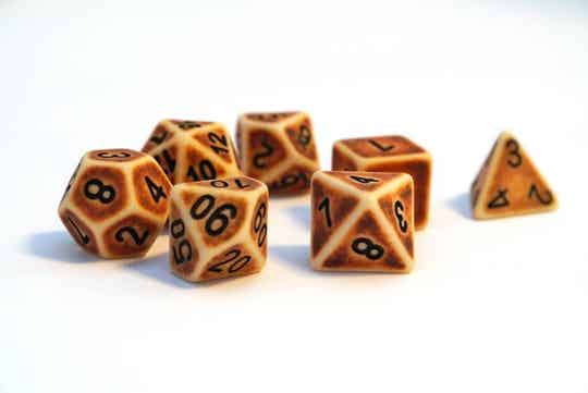 Würfelset Antique: Brown