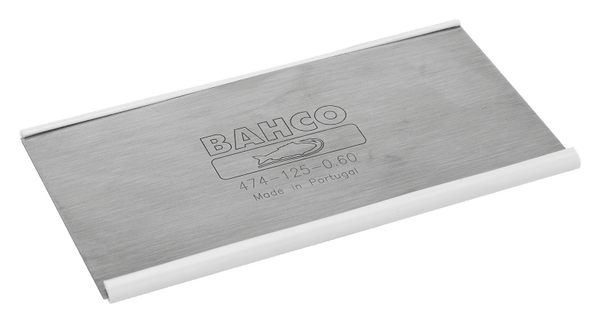 Raschietto per ebanisti con bordo protetto in plastica 125 mm x 0,8 mm Bahco