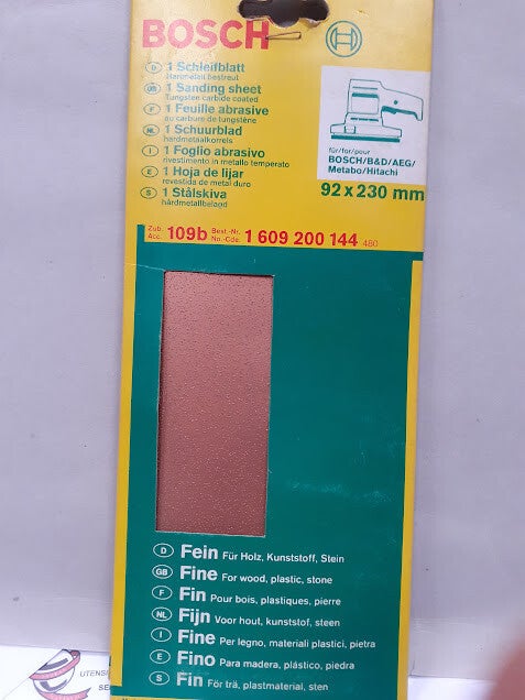 Foglio abrasivo in carburo di tungsteno per legno -plastica-pietra 92x230
