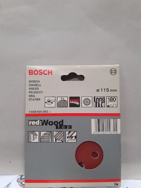 Carta abrasiva diam.115mm velcro Bosch