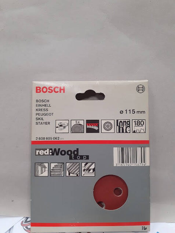Carta abrasiva diam.115mm velcro Bosch