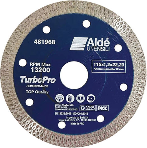 DISCO DIAMANTATO ALDE' TURBO PRO 115 GRES