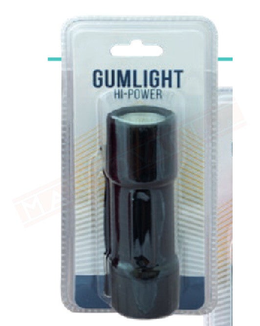 Torcia led in gomma completa di tre batterie aaa e cintura sicurezza