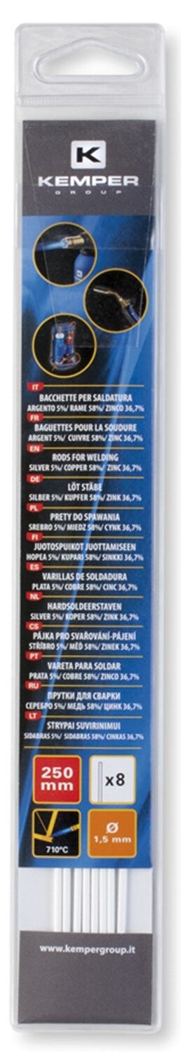 Barrette argento 5% per saldo brasature conf.8pz
