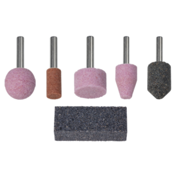Set di mole in ceramica, 6 pz. Per levigare e sbavare in modo sicuro