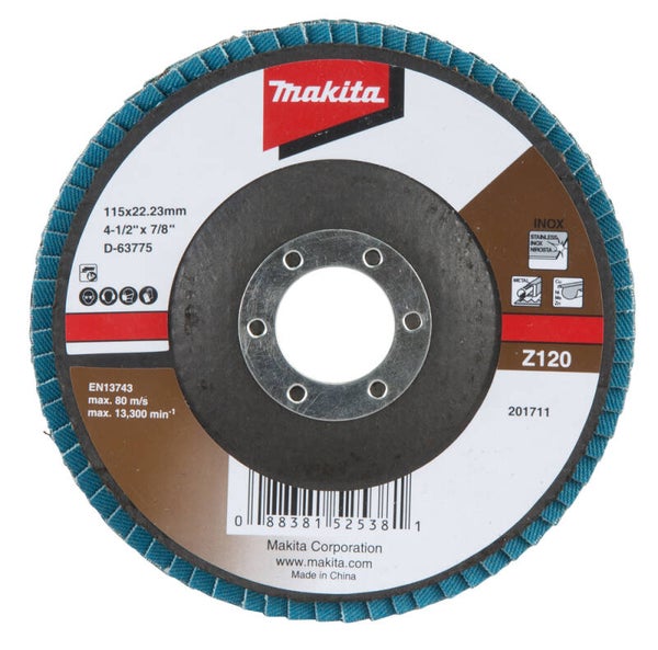 Flap disc 115 x 22,23 mm Makita