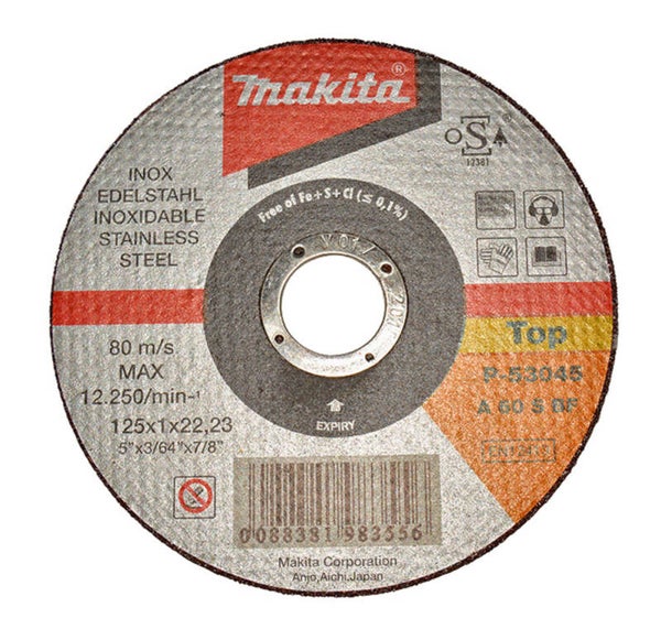 Disco da taglio 125x1,0x22,23mm inox