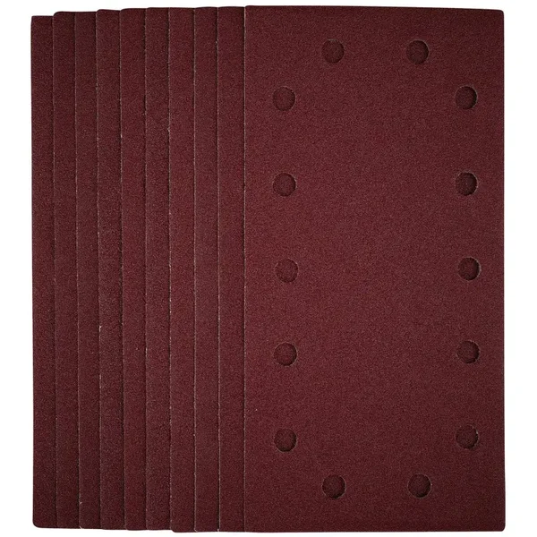 set 10 fogli carta abrasiva 115x230 velcro Bosch