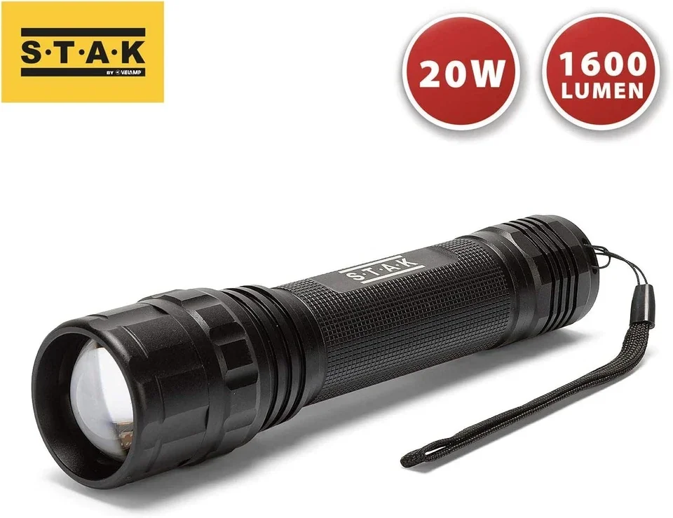 Stak Tiger Torcia LED Super Luminosa (1600Lm, CREE XHP 50 20W).