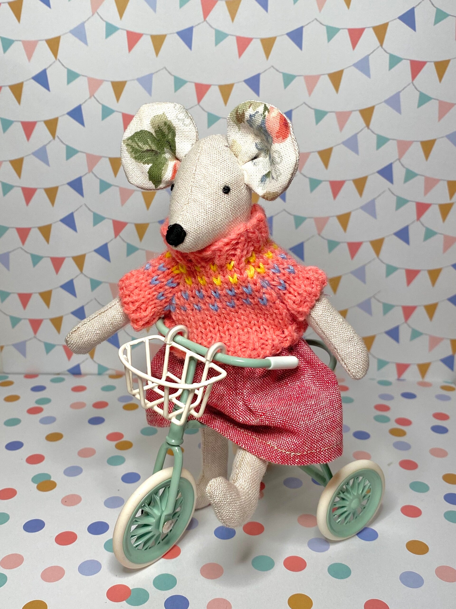Hattie Mouse with Tricycle