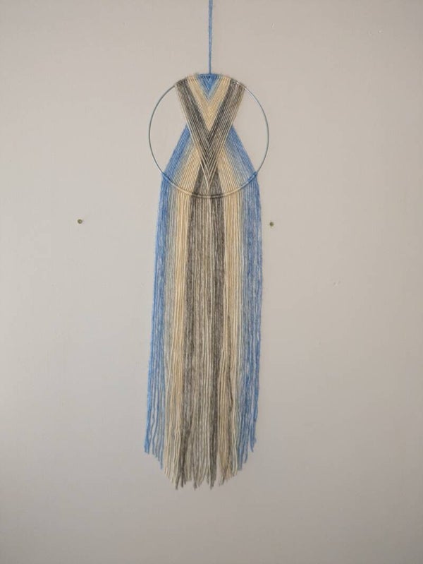 Macrame Boho-Blue wall hanging