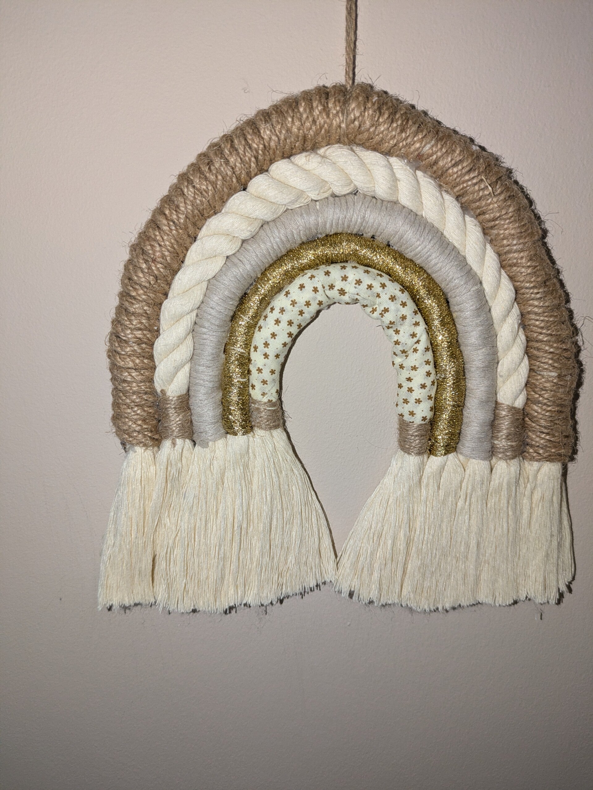 Boho rainbow wall hanging