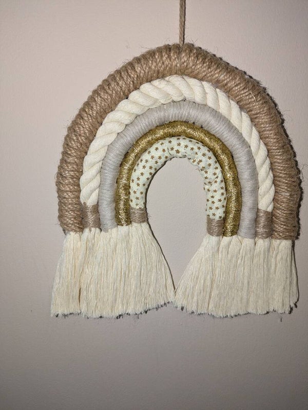 Boho rainbow wall hanging