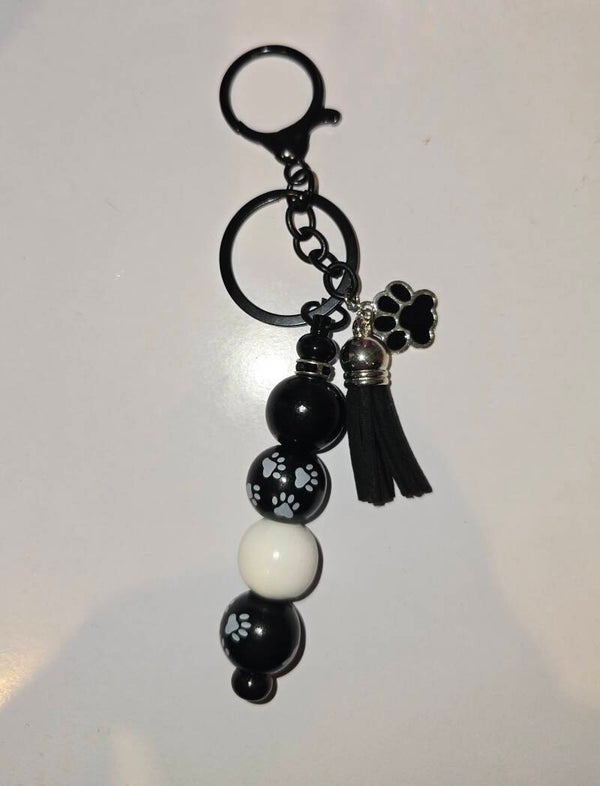 Sparkle Bead Keyring (black)