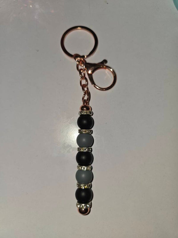 Sparkle Bead Keyring (rose gold)