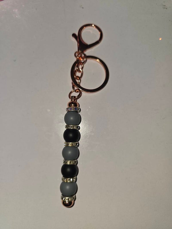 Sparkle Bead Keyring (rose gold)