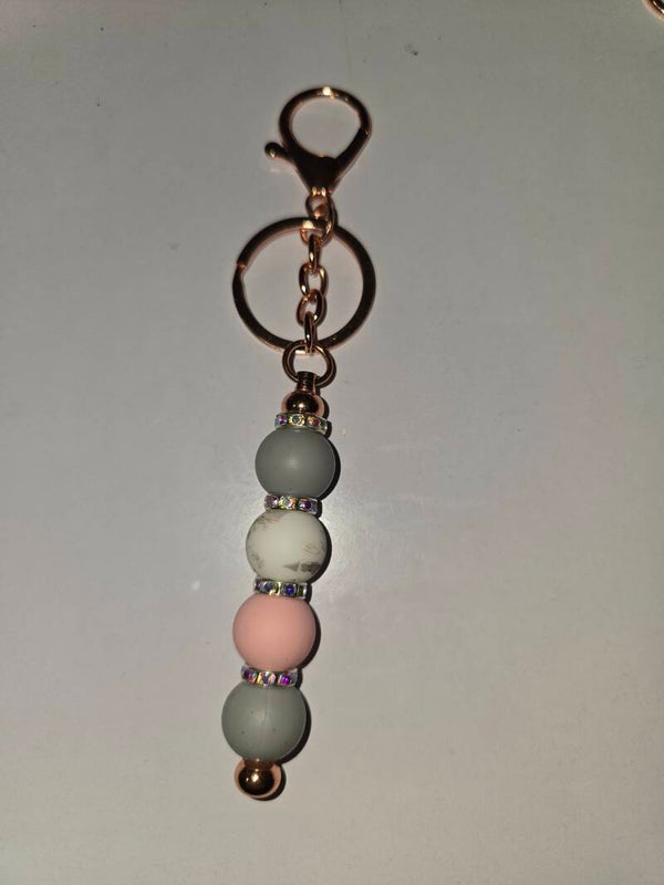 Sparkle Brad Keyring (rose gold)
