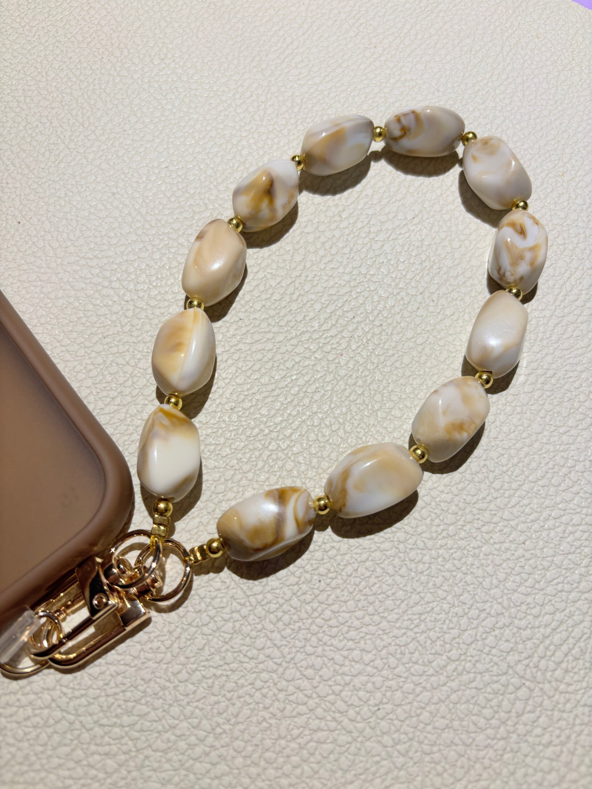 Telefoonhanger marble wit