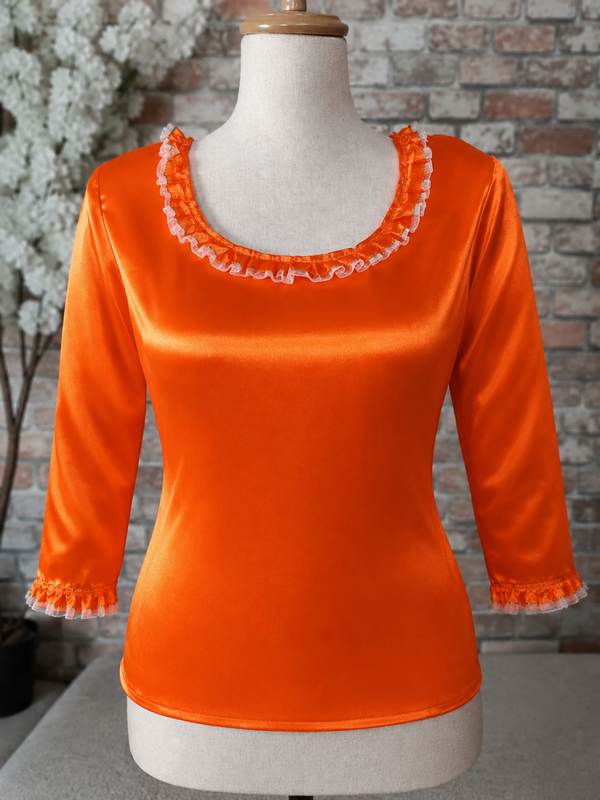 Body en satin orange