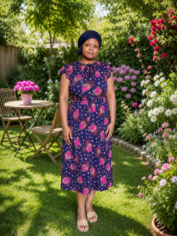 Robe longue fleurie