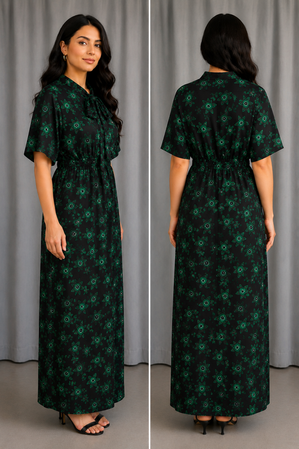 Robe longue fleurie