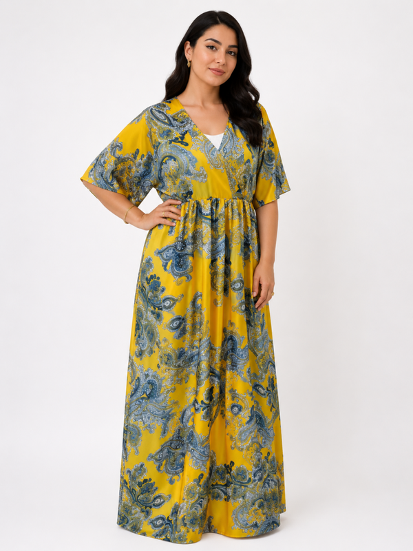 Robe longue fleurie