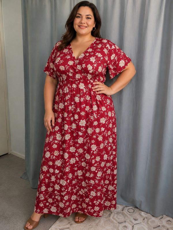 Robe longue fleurie