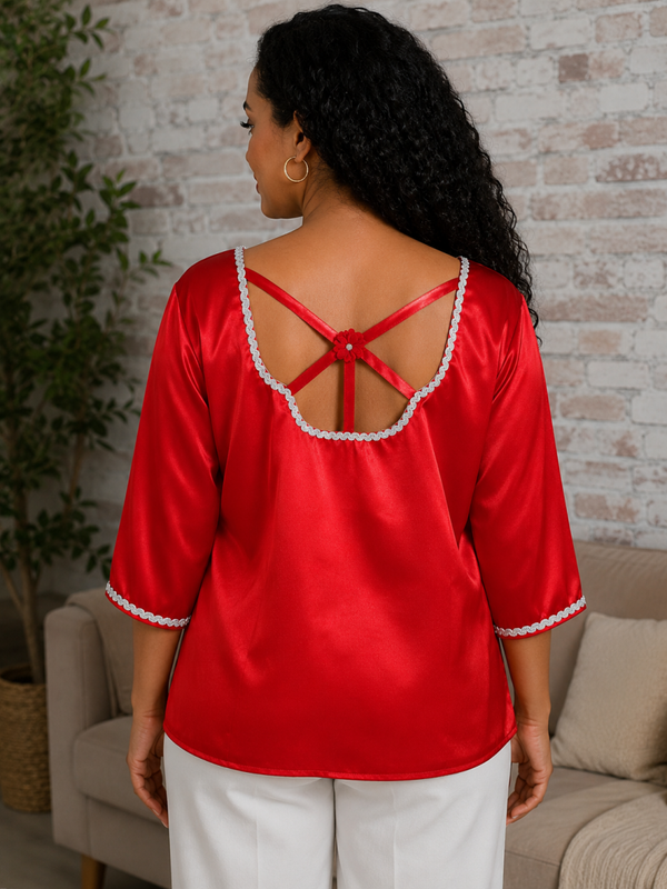 body satin rouge