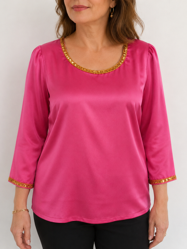 Body en satin rose
