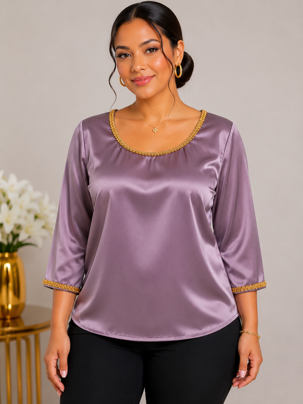 Body en satin mauve