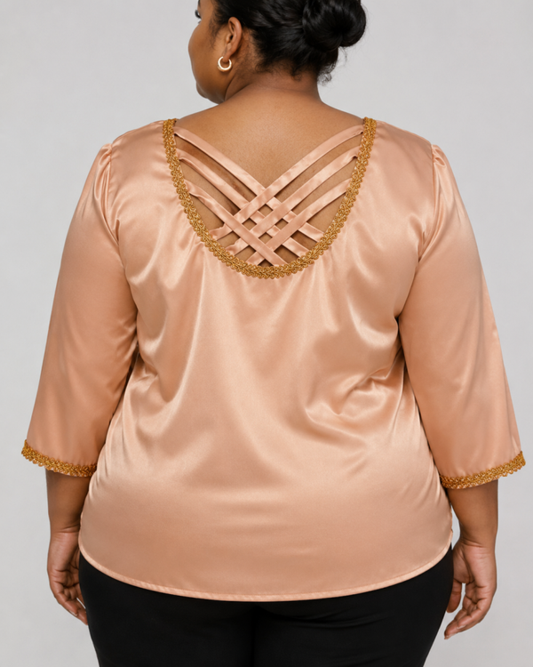 Body en satin doré