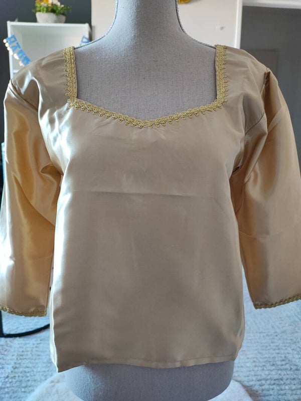 Haut en satin champagne doré