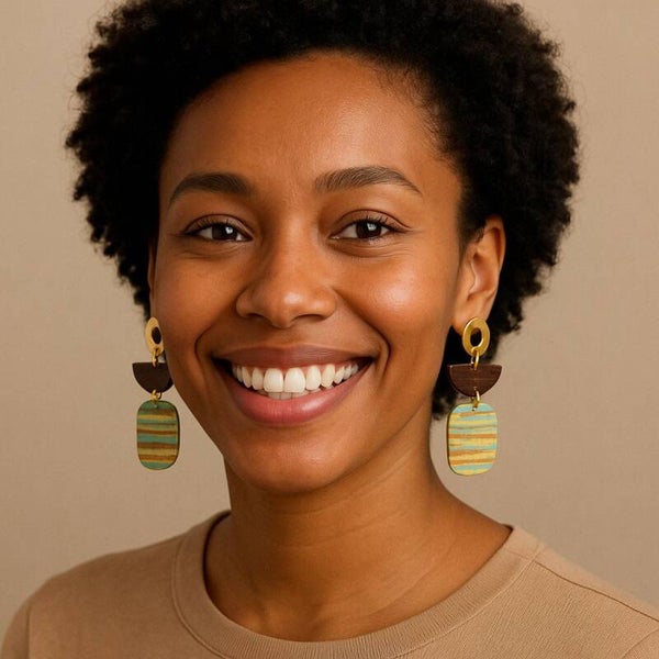 Boucles d’oreilles " Rayon Pastel "