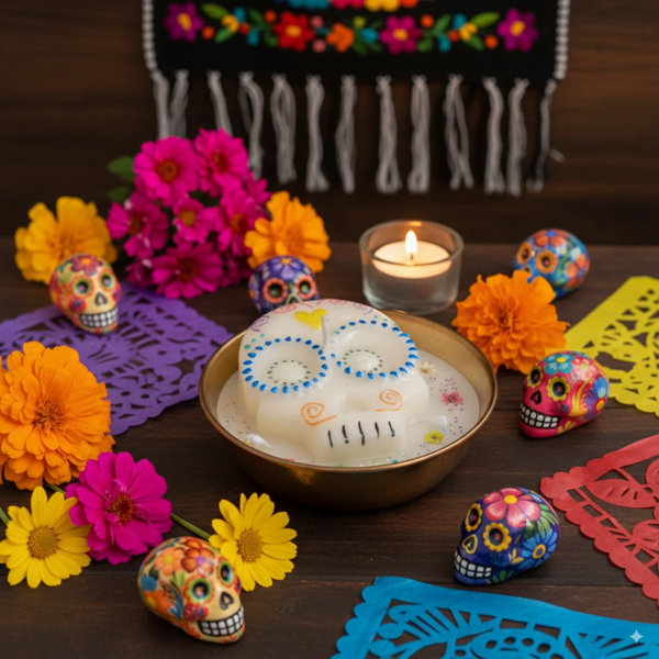 Bougie Calavera Orchidée Noire