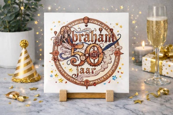 Abraham 50 jaar tegeltje
