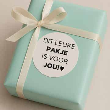 Sticker dit leuke pakje is voor jou!