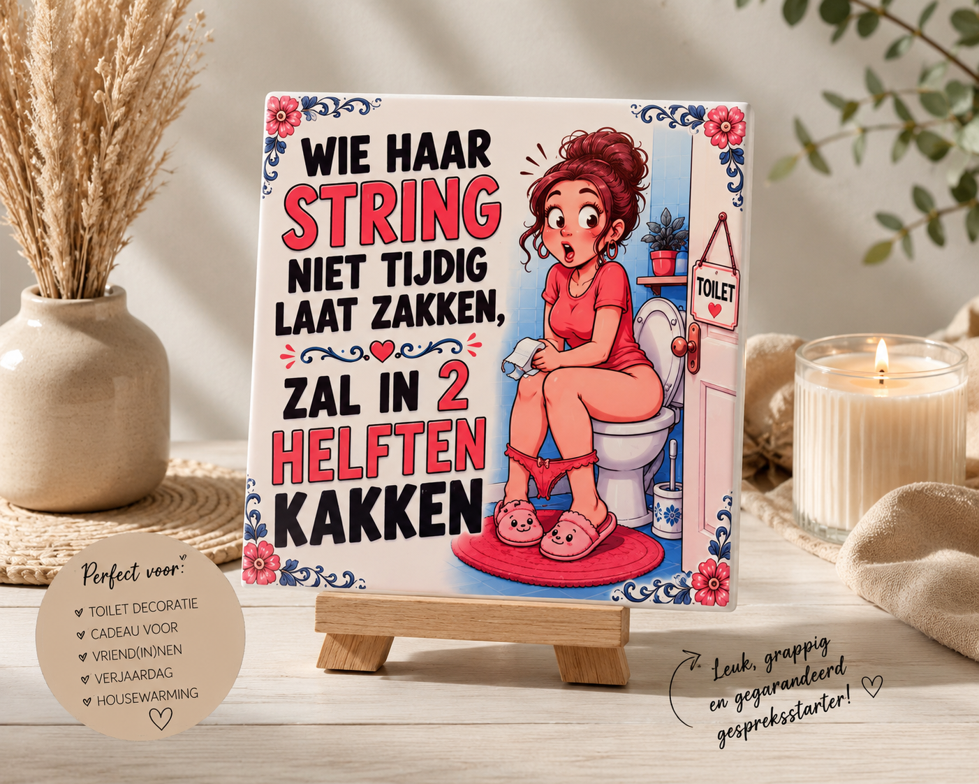 Tegeltje – Wie haar string niet tijdig laat zakken…