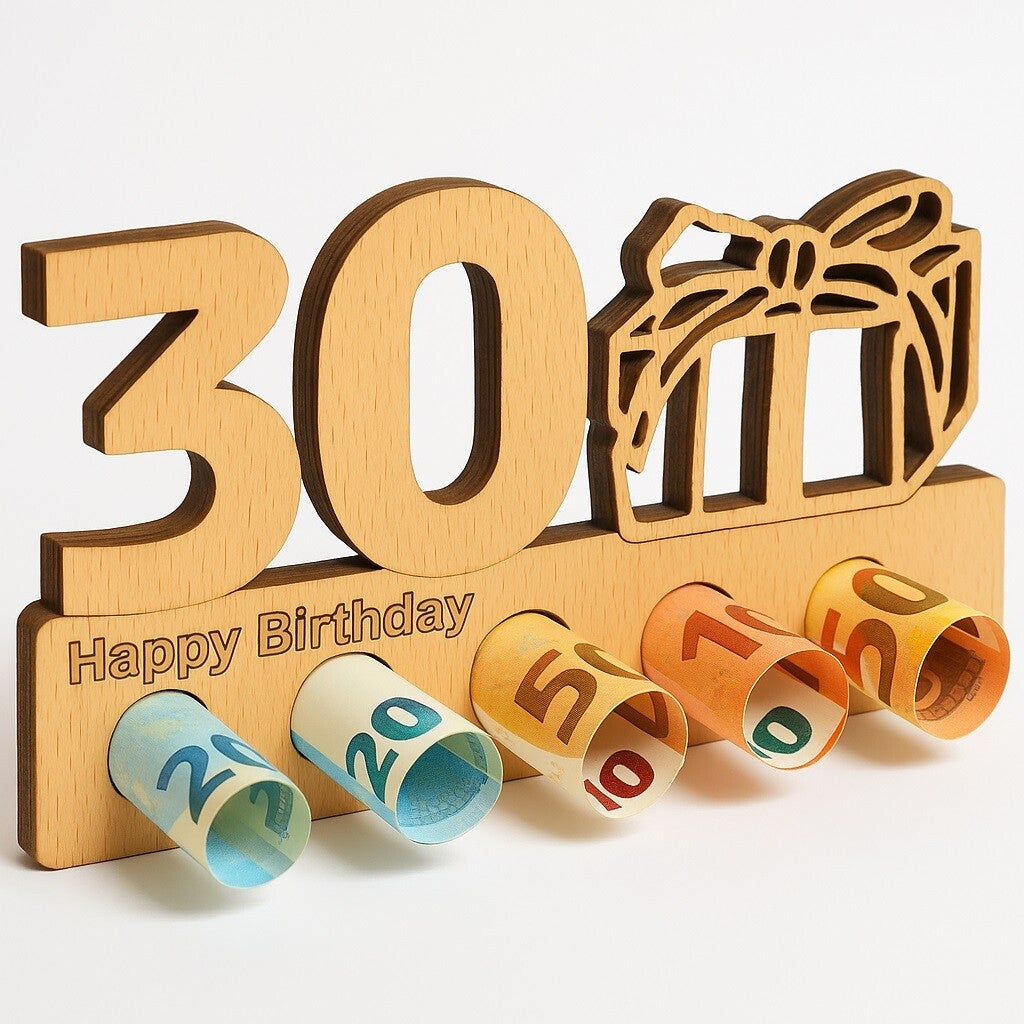 Houten Cadeau met Geldvakjes